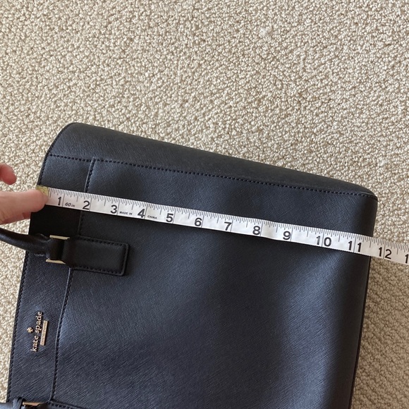 Kate Spade Large Black Tote Bag Multi Compartments Zip Top Closure Laptop EUC - Picture 3 of 12